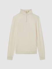 Reiss Snow Maxwell Merino Wool Half-Zip Polo Shirt - Image 2 of 5