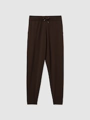 Reiss Coco Brown Billings Merino Wool Blend Drawstring Joggers - Image 2 of 6