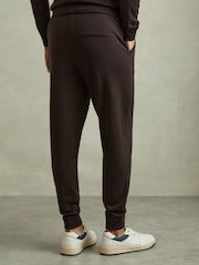 Reiss Coco Brown Billings Merino Wool Blend Drawstring Joggers - Image 4 of 6
