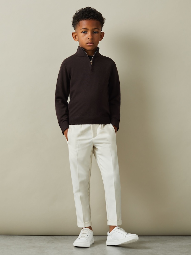 Coco Brown - Suéter de lana merino con media cremallera Blackhall de Reiss - Imagen 1 de 5 Coco Brown - Suéter de lana merino con media cremallera Blackhall de Reiss - Imagen 1 de 5