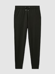 Reiss Dark Military Green Billings Merino Wool Blend Drawstring Joggers - Image 2 of 6