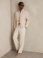 Reiss Stone Oe Eddie Cotton Worker Jacket - Image 1 of 6