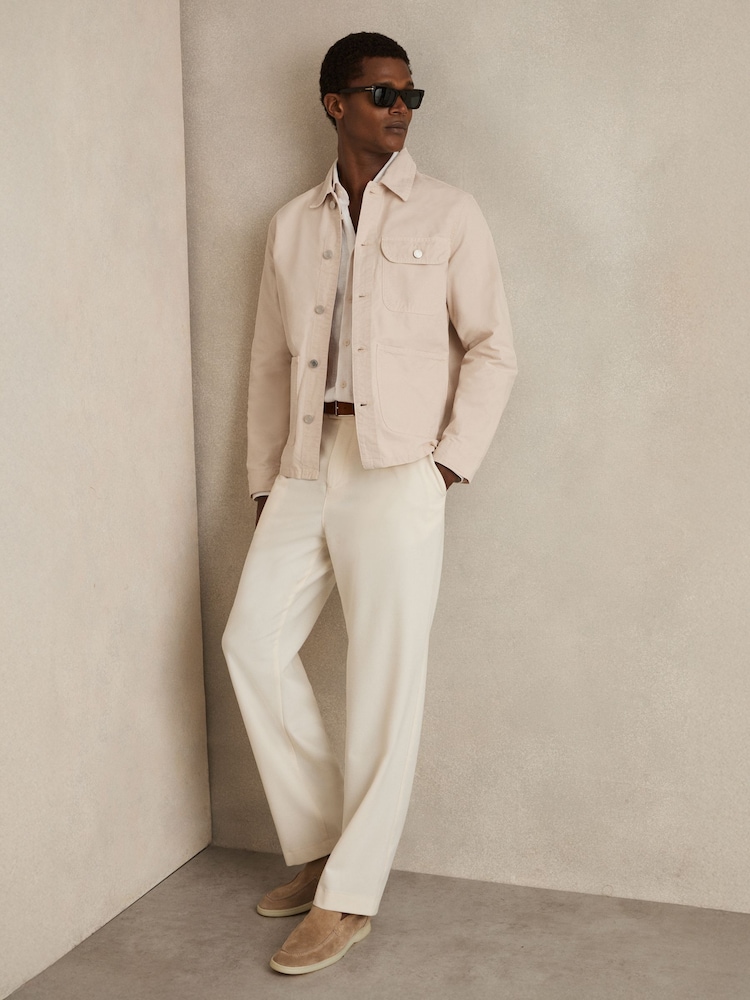 Reiss Stone Oe Eddie Cotton Worker Jacket - Image 1 of 6
