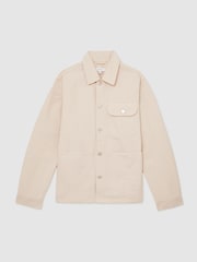 Reiss Stone Oe Eddie Cotton Worker Jacket - Image 2 of 6