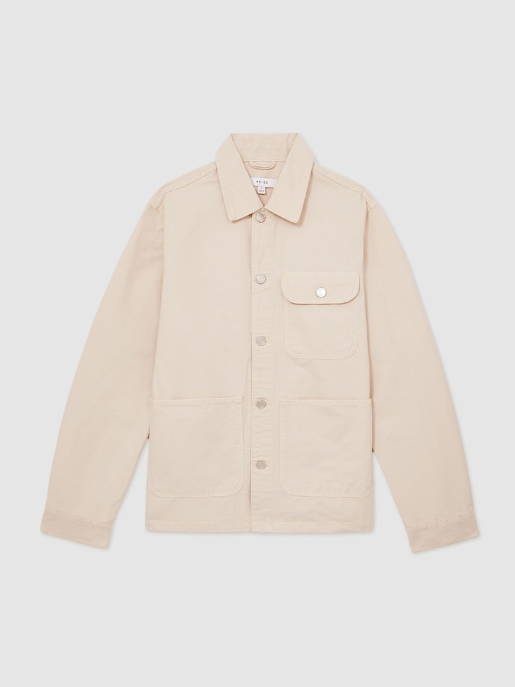Reiss Stone Oe Eddie Cotton Worker Jacket - Image 2 of 6