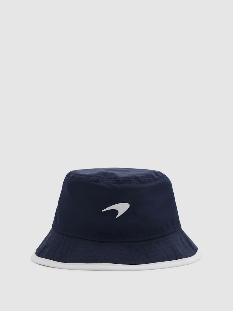 Reiss x McLaren F1 Team Navy Embroidered Hat - Image 1 of 4 Reiss x McLaren F1 Team Navy Embroidered Hat - Image 1 of 4