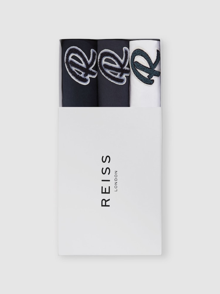 Reiss Multi Jude Cotton Crew-Neck T-Shirts 3 Pack - Image 11 of 11
