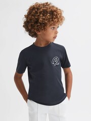 Reiss Multi Jude Cotton Crew-Neck T-Shirts 3 Pack - Image 3 of 11