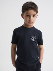 Reiss Multi Jude Cotton Crew-Neck T-Shirts 3 Pack - Image 8 of 11