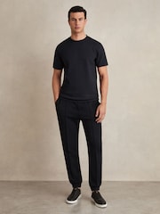 Темно-синий - трикотажная футболка с круглым вырезом Reiss Bradley - Image 3 of 7
