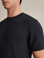 Темно-синий - трикотажная футболка с круглым вырезом Reiss Bradley - Image 4 of 7