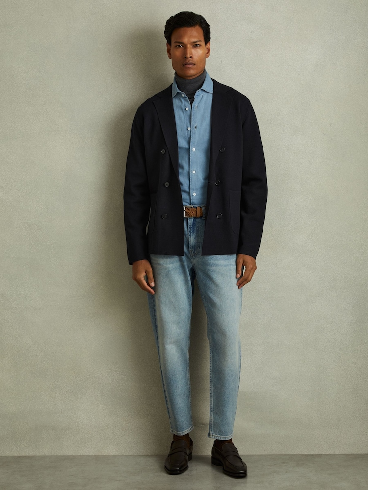 Reiss – Zweireihiger Strickblazer mit Foulard-Muster - Bild 1 von 6 Reiss – Zweireihiger Strickblazer mit Foulard-Muster - Bild 1 von 6
