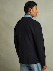 Reiss – Zweireihiger Strickblazer mit Foulard-Muster - Bild 4 von 6