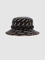 Reiss Black McLaren F1 Printed Bucket Hat - Image 4 of 4