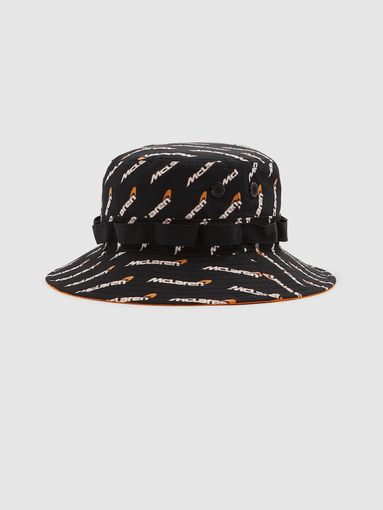 Reiss Black McLaren F1 Printed Bucket Hat - Image 4 of 4 Reiss Black McLaren F1 Printed Bucket Hat - Image 4 of 4