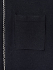 Reiss Navy Rivers Knitted Zip-Through Jacket - Image 5 of 5