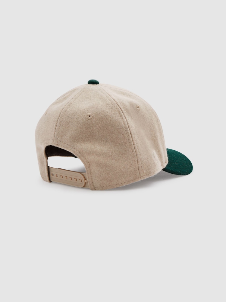 Bež/Zelena - Reiss x McLaren F1 Team McLaren F1 Wool Blend Embroidered Baseball Cap - Slika 4 iz 4