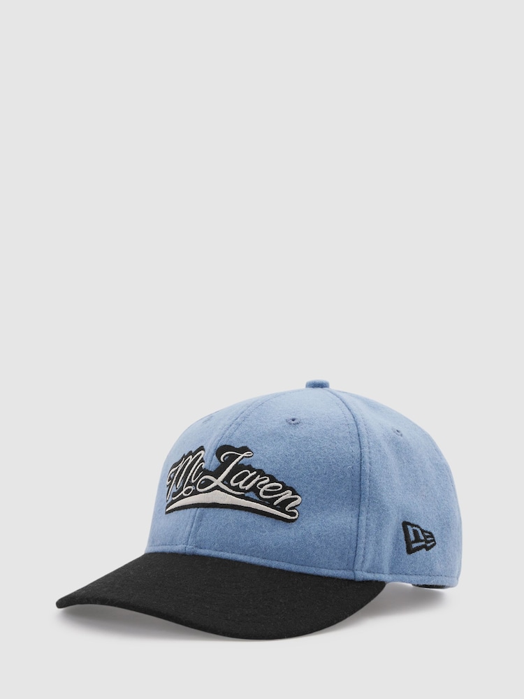 Svetlo-mornarsko modra - Reiss x McLaren F1 Team McLaren F1 Wool Blend Embroidered Baseball Cap - Slika 1 iz 4