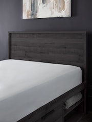 Black Oak Effect Bronx Platform Bed Frame with Storage - Image 5 of 6