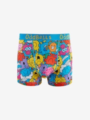 OddBalls Blue Mr Men Multi Print Boxers - Image 1 of 1
