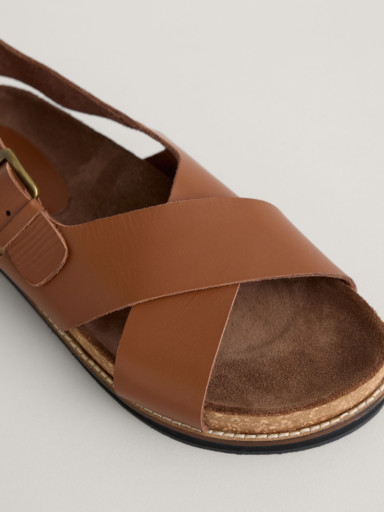 Seasalt Cornwall Brown Wilder Shores Crossover Leather Sandals - Image 5 of 5 Seasalt Cornwall Brown Wilder Shores Crossover Leather Sandals - Image 5 of 5