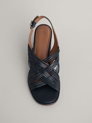 Seasalt Cornwall Blue Faerystone Mid Heel Leather Sandals - Image 3 of 5