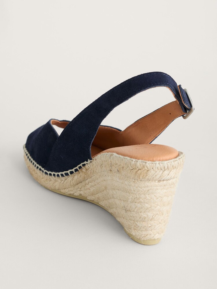 Seasalt Cornwall Blue Garden Path Mid Height Wedge Espadrilles - Image 4 of 5