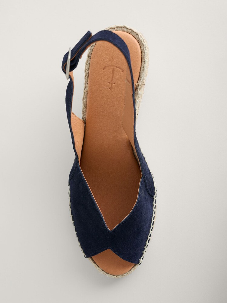 Seasalt Cornwall Blue Garden Path Mid Height Wedge Espadrilles - Image 5 of 5