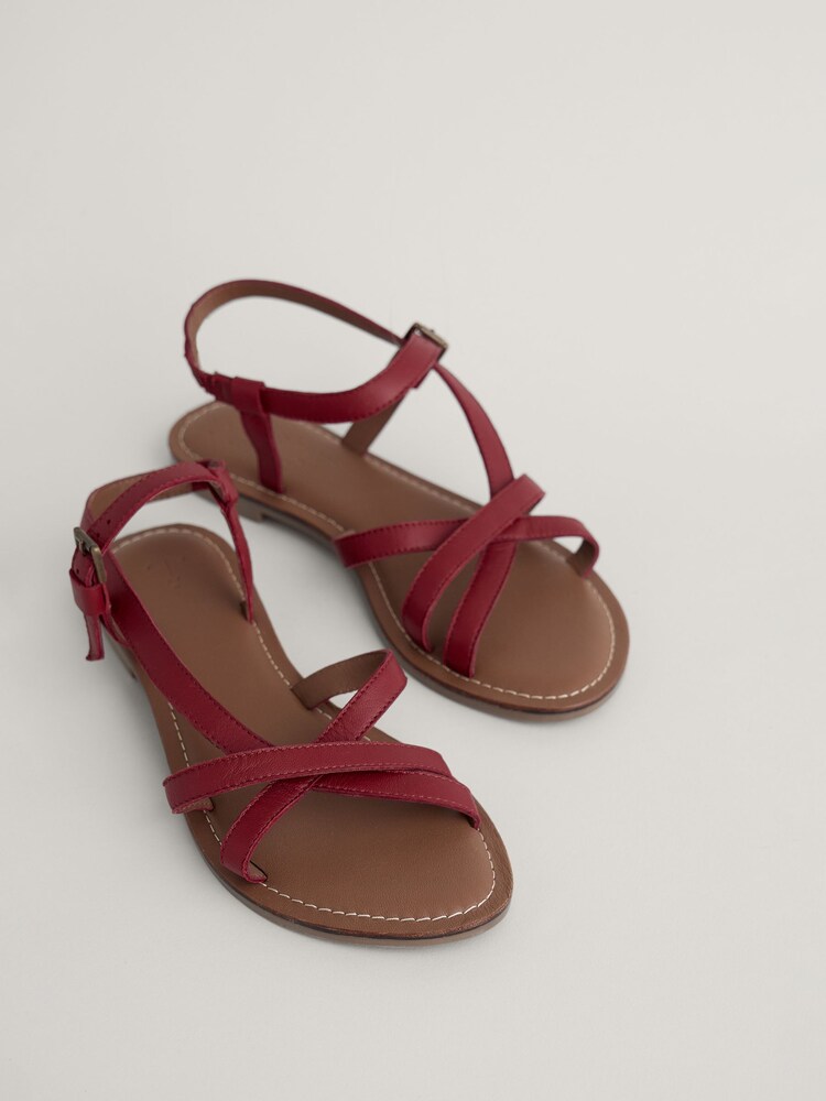 Seasalt Cornwall Red Sea Step Strappy Leather Sandals - Image 1 of 5 Seasalt Cornwall Red Sea Step Strappy Leather Sandals - Image 1 of 5