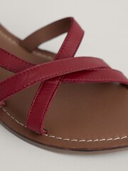 Seasalt Cornwall Red Sea Step Strappy Leather Sandals - Image 4 of 5