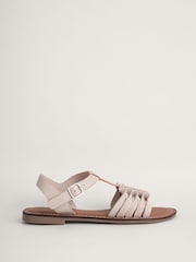 Seasalt Cornwall Natural Beechwood Leather Sandals - Image 1 of 5
