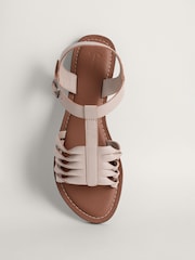 Seasalt Cornwall Natural Beechwood Leather Sandals - Image 3 of 5