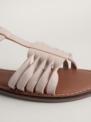 Seasalt Cornwall Natural Beechwood Leather Sandals - Image 5 of 5