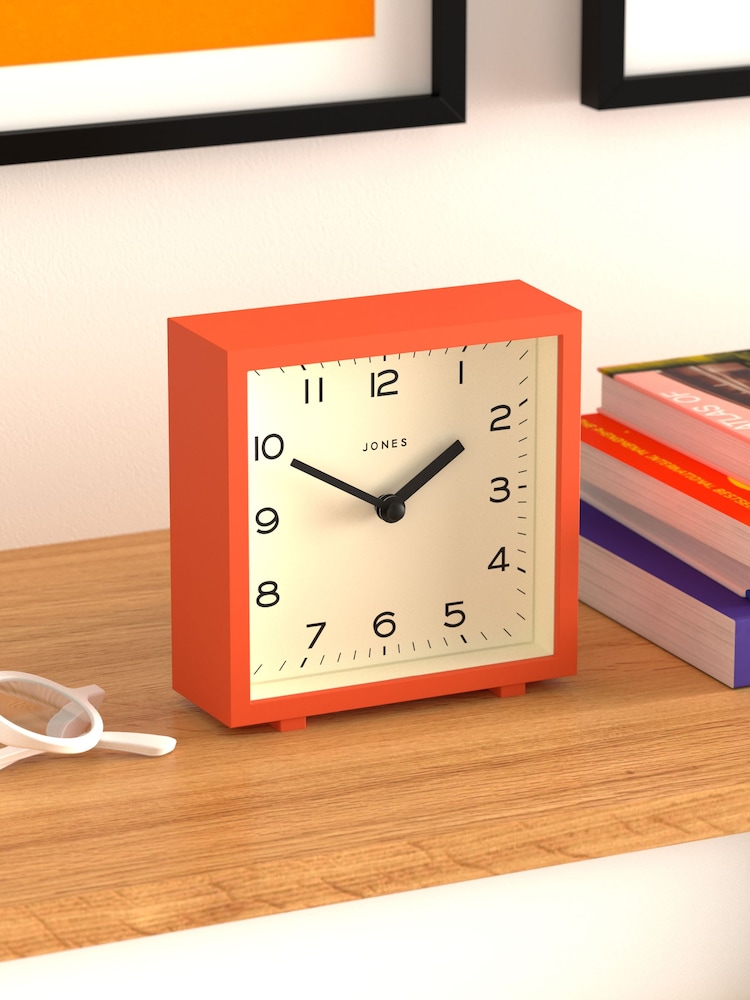 Jones Clocks Pumpkin Orange Disco Mantel Clock - Image 2 of 4