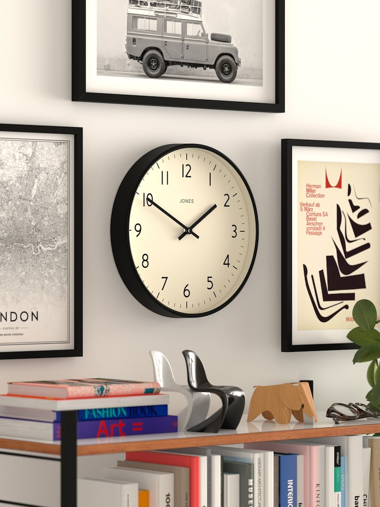Jones Clocks Black Studio Wall Clock - Image 4 of 4