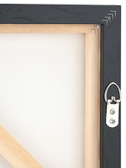 Pacific Monochrome Abstract Square Canvas with Black Frame - Image 6 of 6