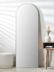 Pacific Silver Slim Frame Arch Floor Mirror - Image 1 of 2