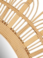 Pacific Natural Bamboo Frame Round Wall Mirror - Image 4 of 5