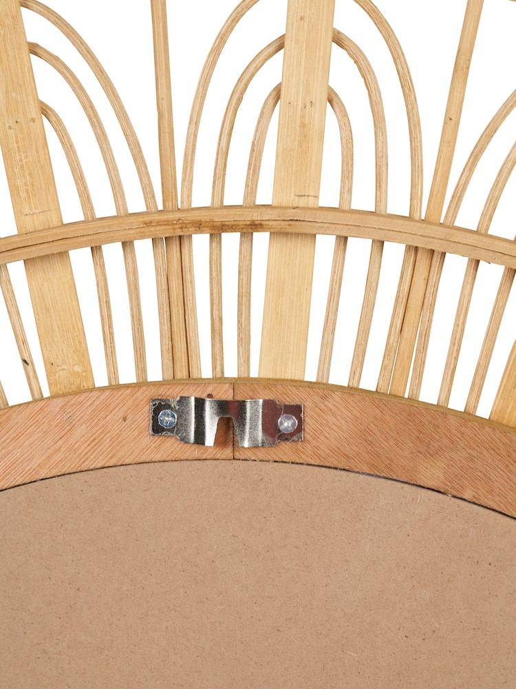 Pacific Natural Bamboo Frame Round Wall Mirror - Image 5 of 5