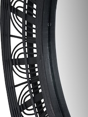 Pacific Black Bamboo Frame Round Wall Mirror - Image 2 of 5