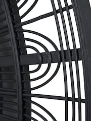 Pacific Black Bamboo Frame Round Wall Mirror - Image 3 of 5