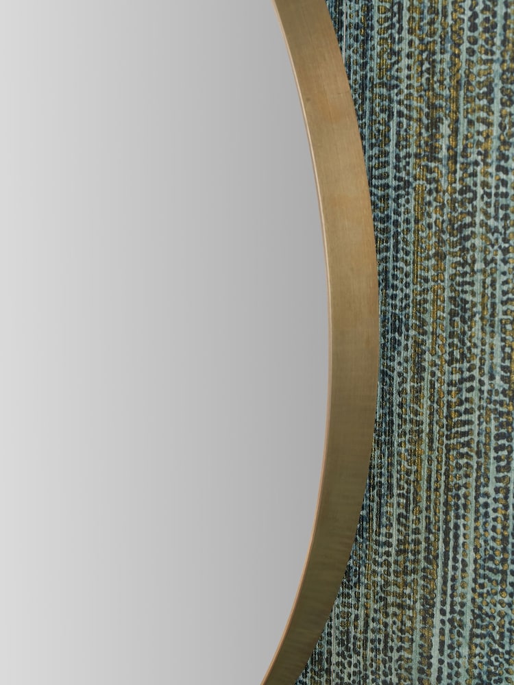 Pacific Brushed Gold Slim Frame Round Wall Mirror Large - Image 4 of 4