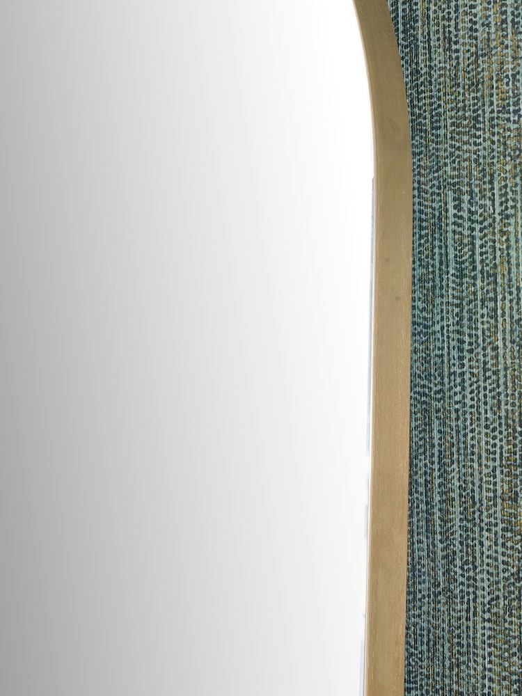 Pacific Brushed Gold Slim Frame Arch Floor Mirror - Image 2 of 4