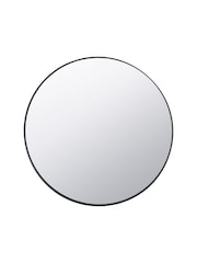 Pacific Black Slim Frame Round Wall Mirror Medium - Image 1 of 3