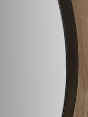 Pacific Black Slim Frame Round Wall Mirror Medium - Image 3 of 3