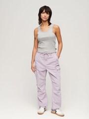Superdry Purple Low Rise Para Cargo Pants - Image 2 of 3