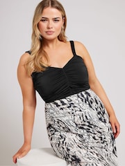 Yours Curve Black Ruched Bodies - Image 1 of 6