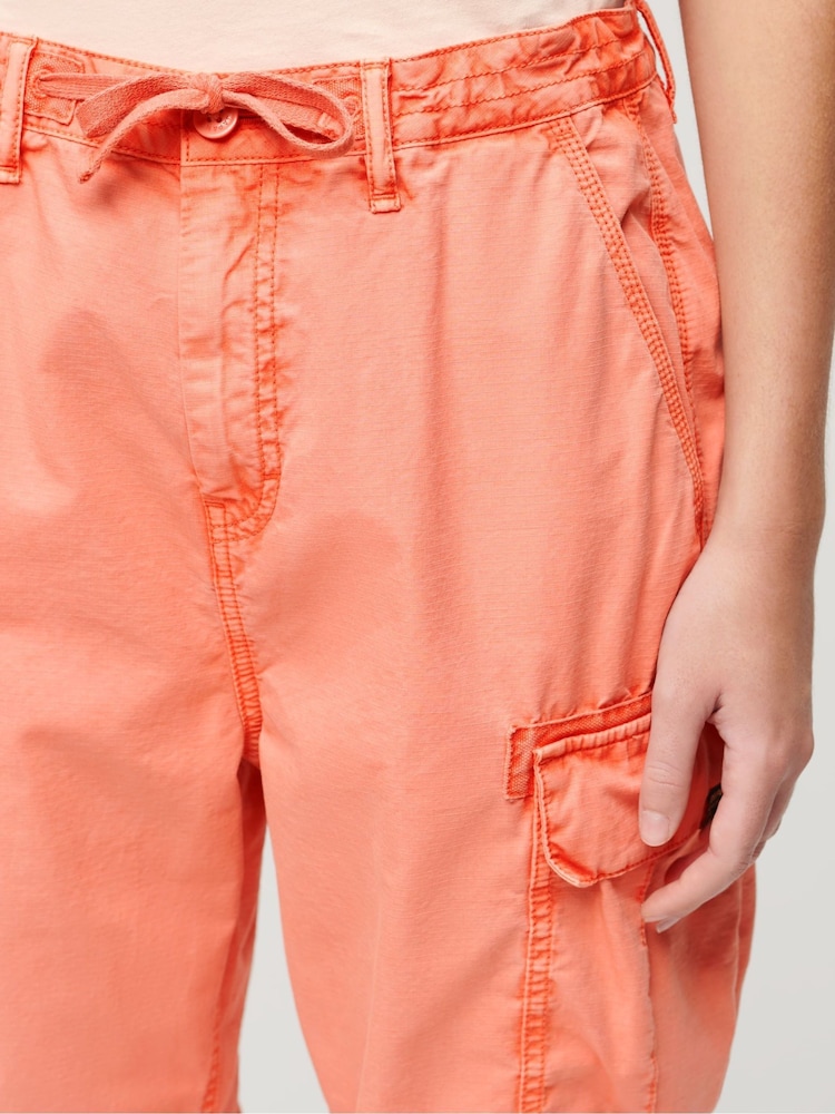 Superdry Orange Low Rise Para Cargo Pants - Image 4 of 4
