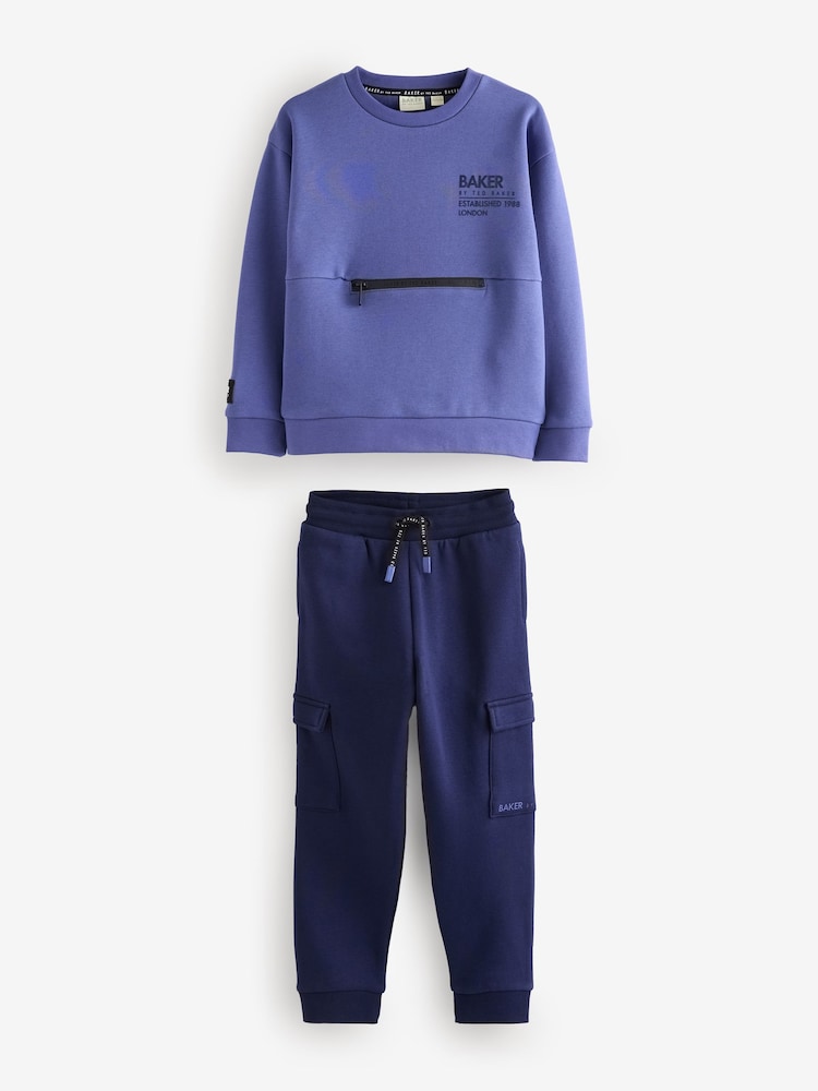 Baker by Ted Baker Sweatshirt and Cargo Joggers Set - Image 6 of 10
