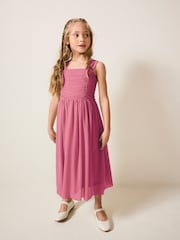 Pink Mesh Flower Girl Occasion Dress (6-16yrs) - Image 1 of 2